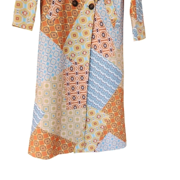 Never Fully Dressed Patchwork Long Coat Jacket - Picture 5 of 15